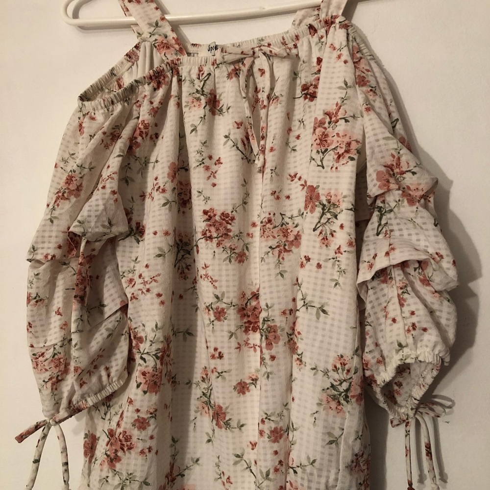 Flower Off the Shoulder Top